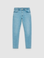 %Pto% Light blue Slim Jeans blue front view