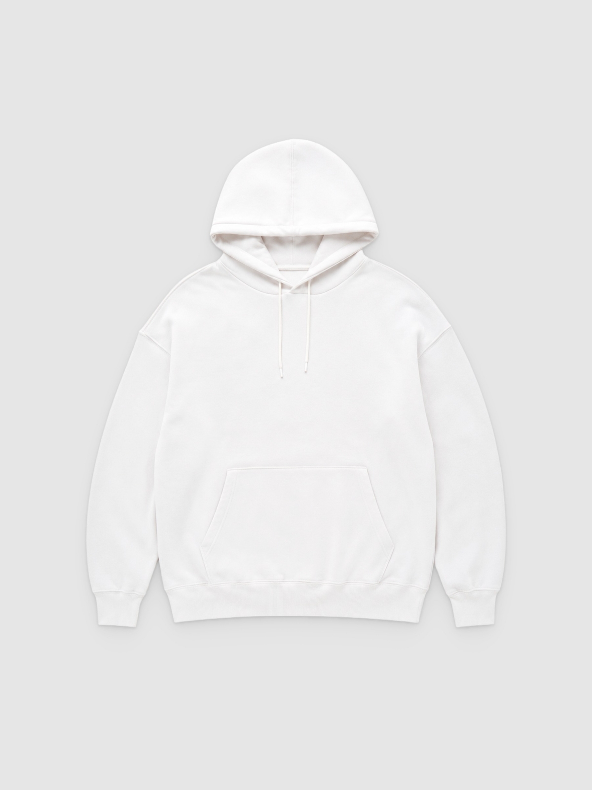 %Pto% Basic hooded sweatshirt white front view
