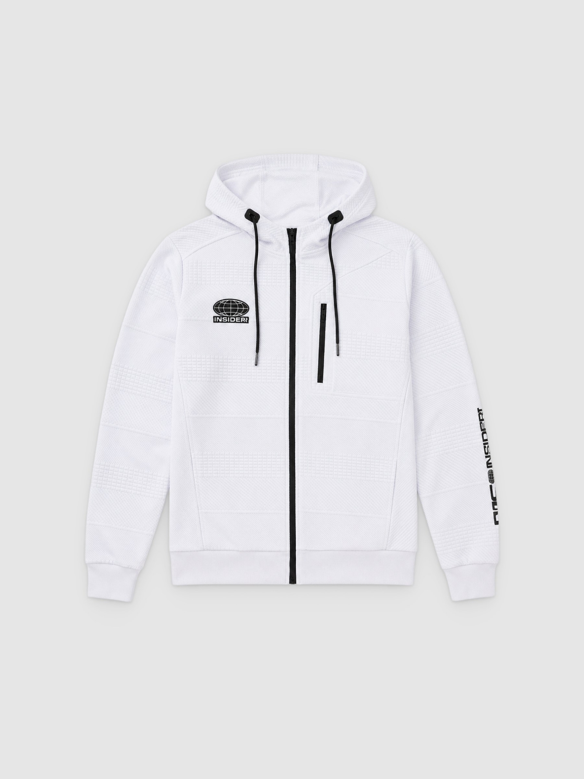 %Pto% Graphic hooded sweatshirt white front view