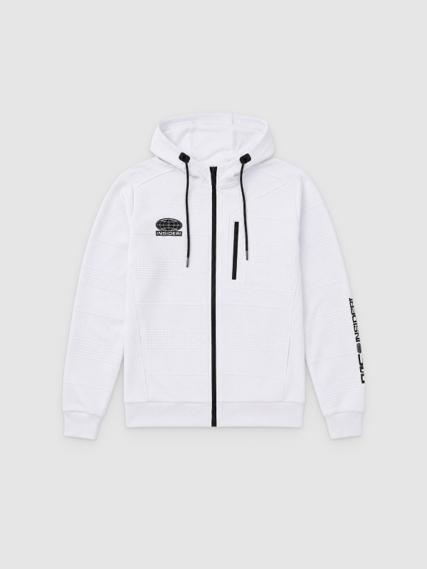  Sudadera con capucha gráficos blanco vista frontal