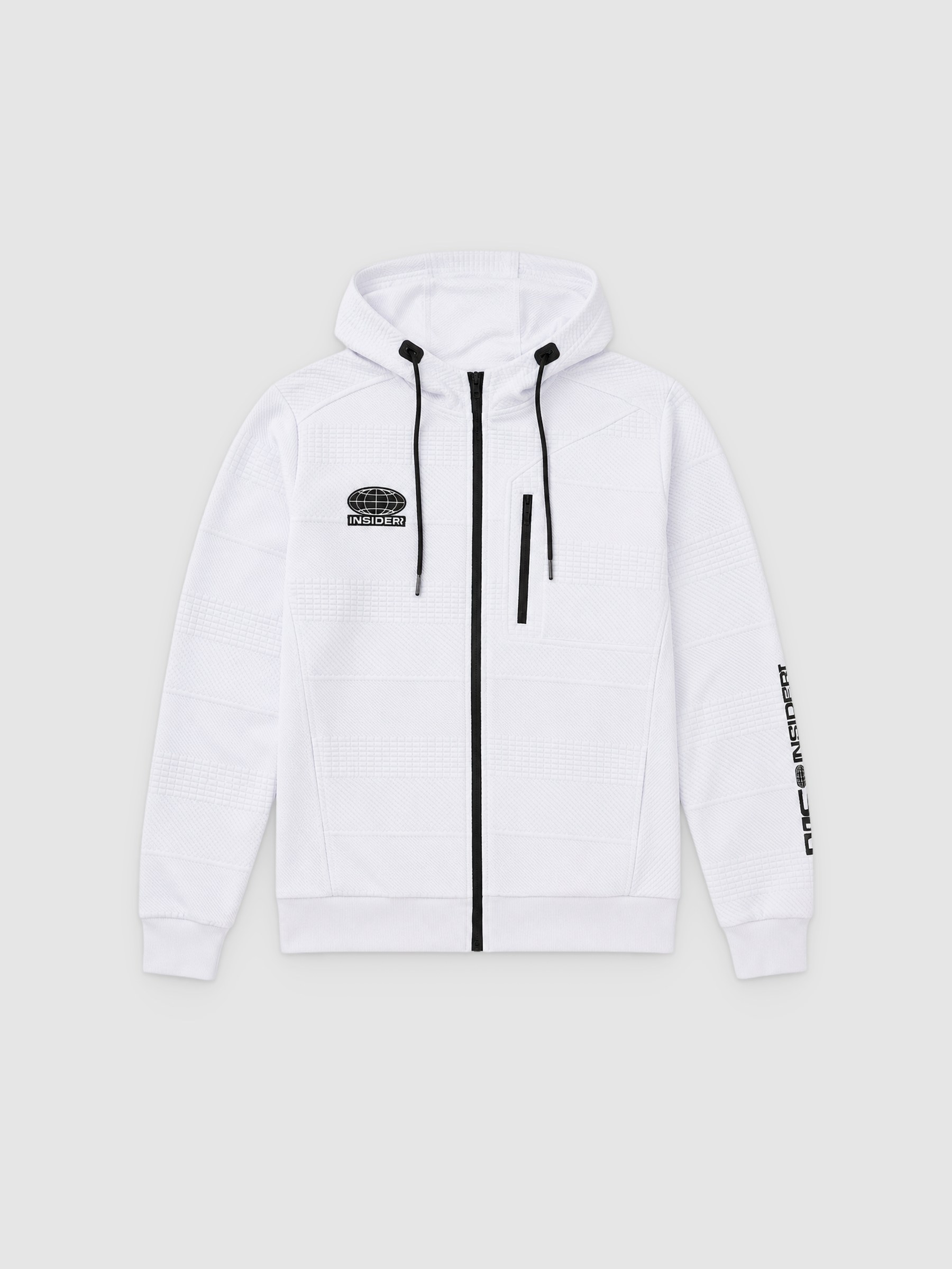 Sudadera con capucha gráficos blanco vista media frontal