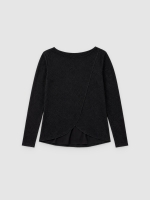 %Pto% Black blouse with shine black front view
