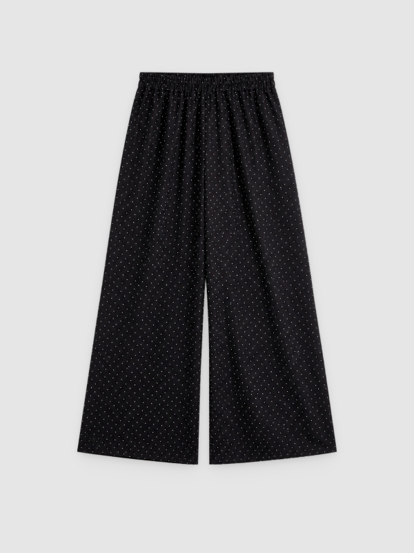  Calça fluida com brilhos preto vista frontal