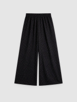 %Pto% Calça fluida com brilhos preto vista frontal