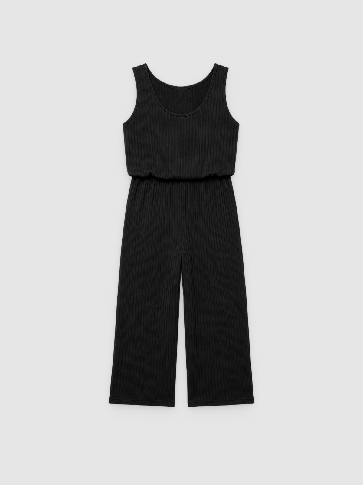 %Pto% Ribbed strap monkey black front view