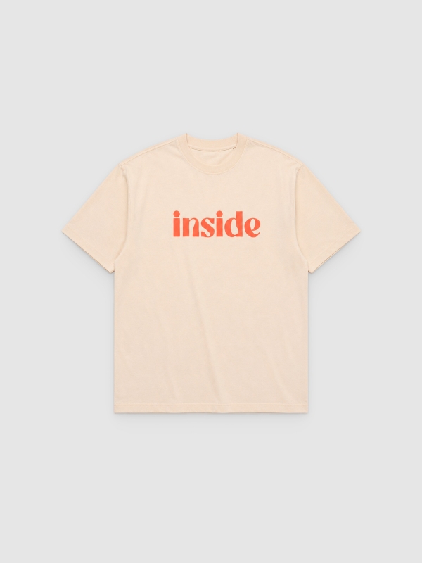  Camiseta de manga curta Inside crua vista frontal