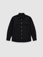 %Pto% Camisa regular negro vista frontal