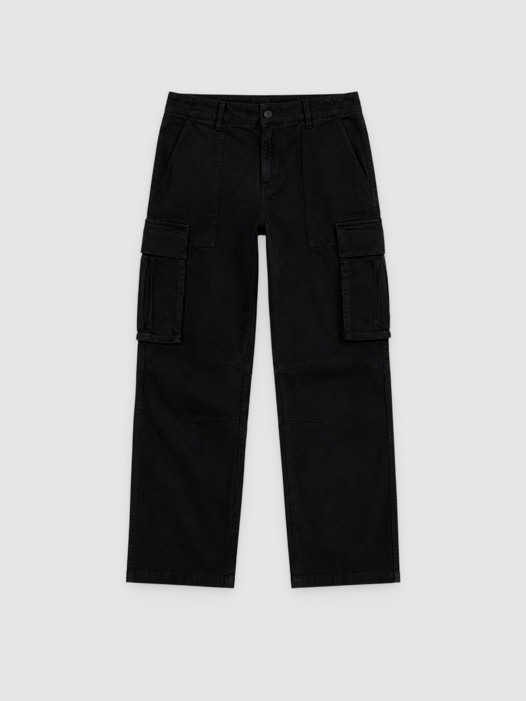 Pantalón cargo chino regular negro vista general frontal
