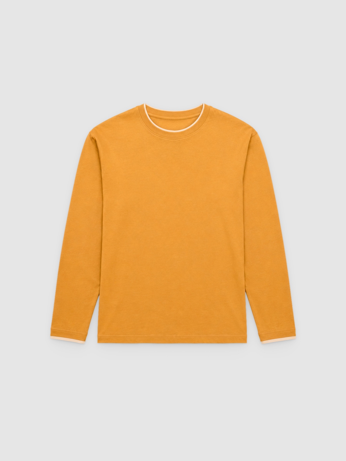 %Pto% Long-sleeved shirt brown front view