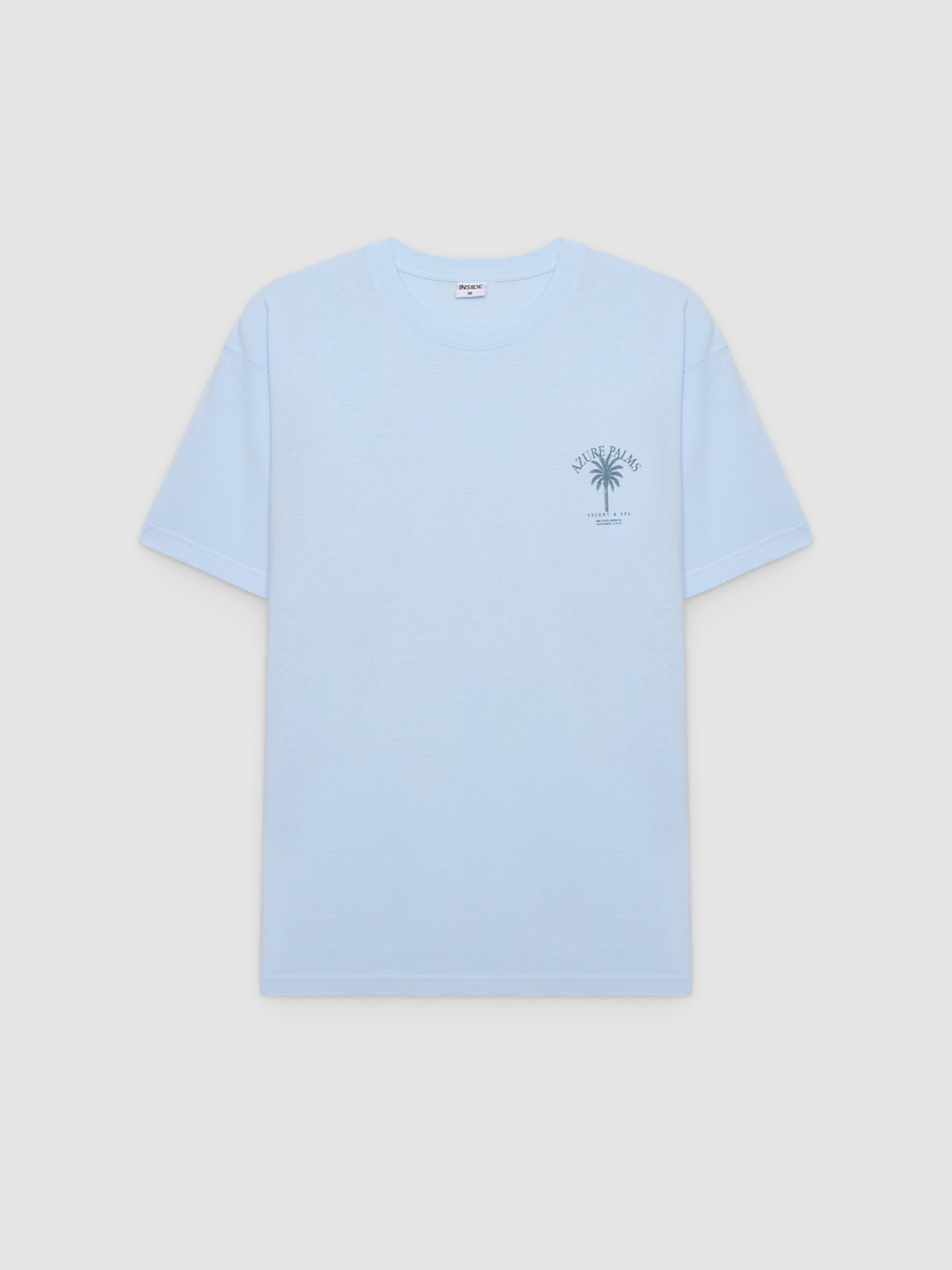 %Pto% Azure T-shirt sky blue front view