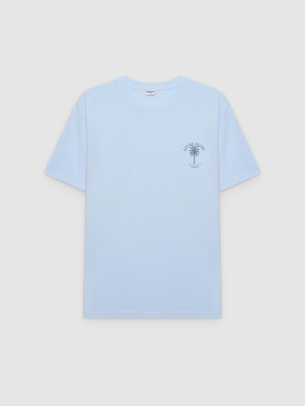  Camiseta Azure azul céu vista frontal