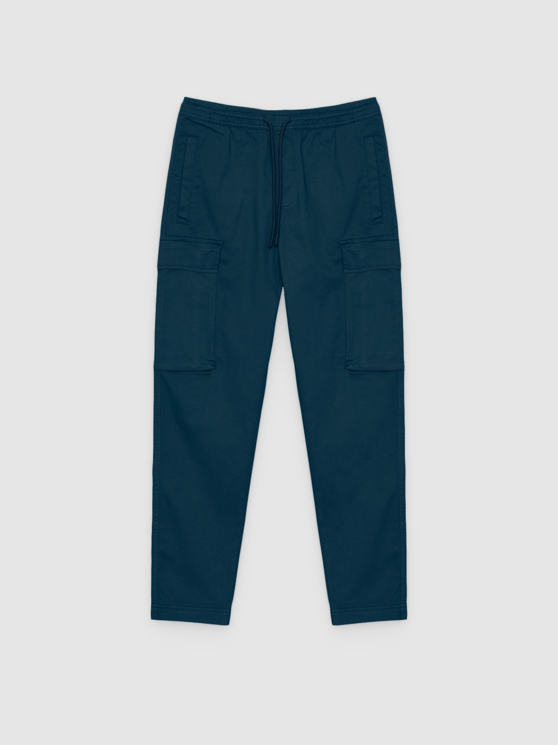 Pantalón jogger elástico azul petróleo vista general frontal