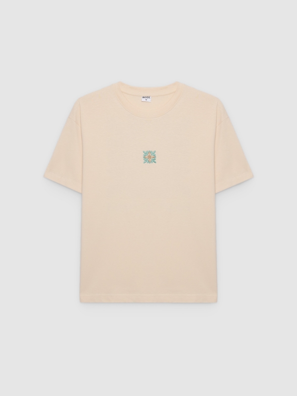  Crew neck t-shirt raw front view