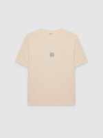 %Pto% Camiseta cuello redondo crudo vista frontal