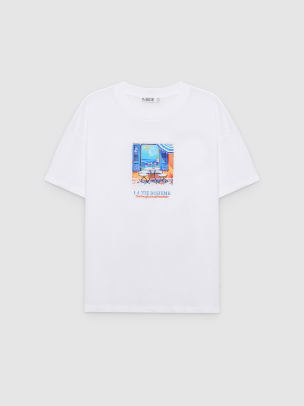  Camiseta la vie boheme branco vista frontal