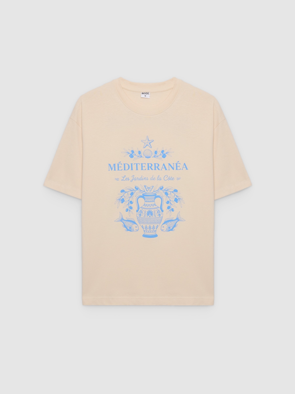 %Pto% Camiseta Mediterrânea crua vista frontal