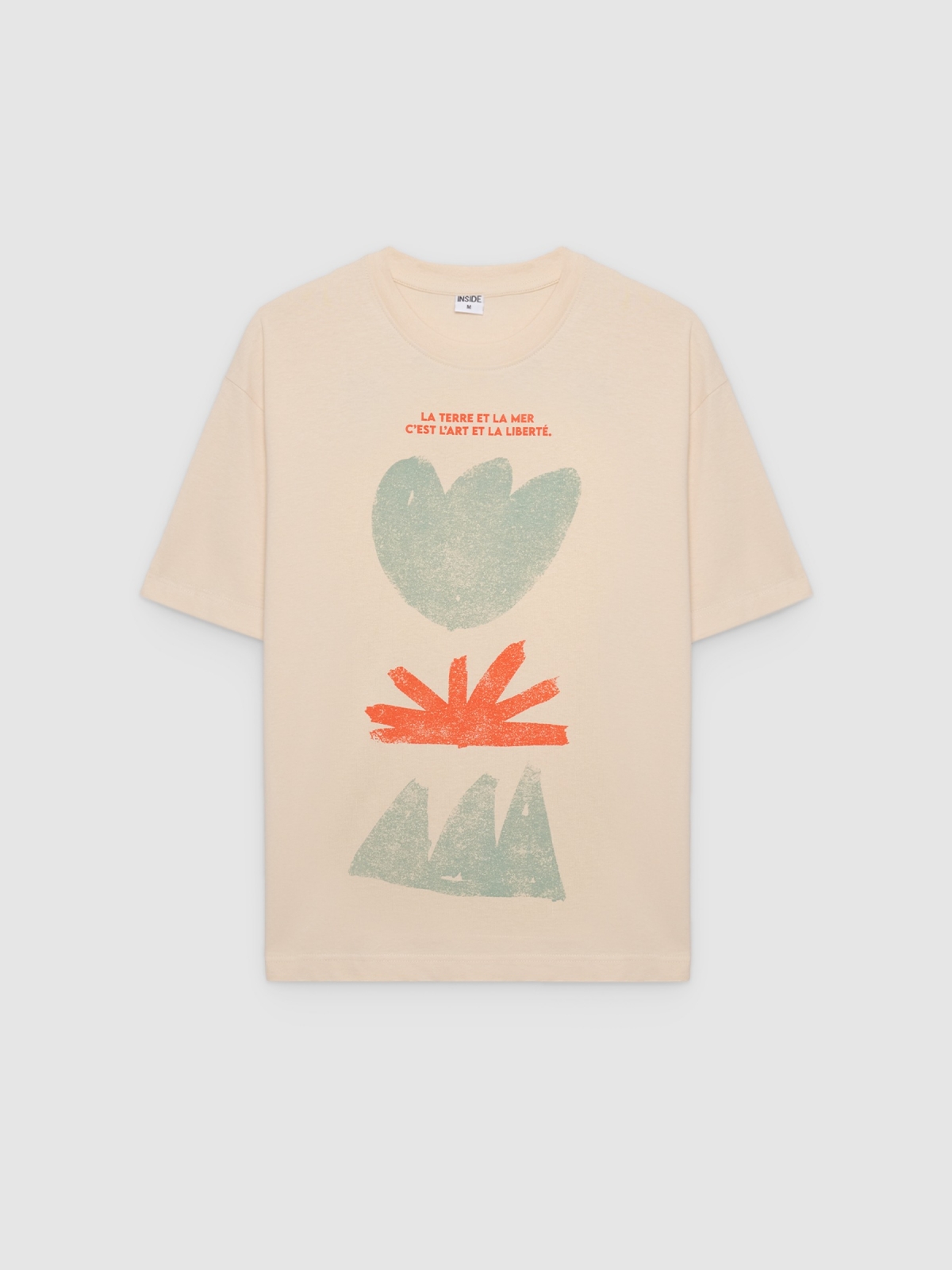 %Pto% Abstract print T-shirt raw front view