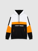 %Pto% Sweatshirt com capuz desportivo preto vista frontal