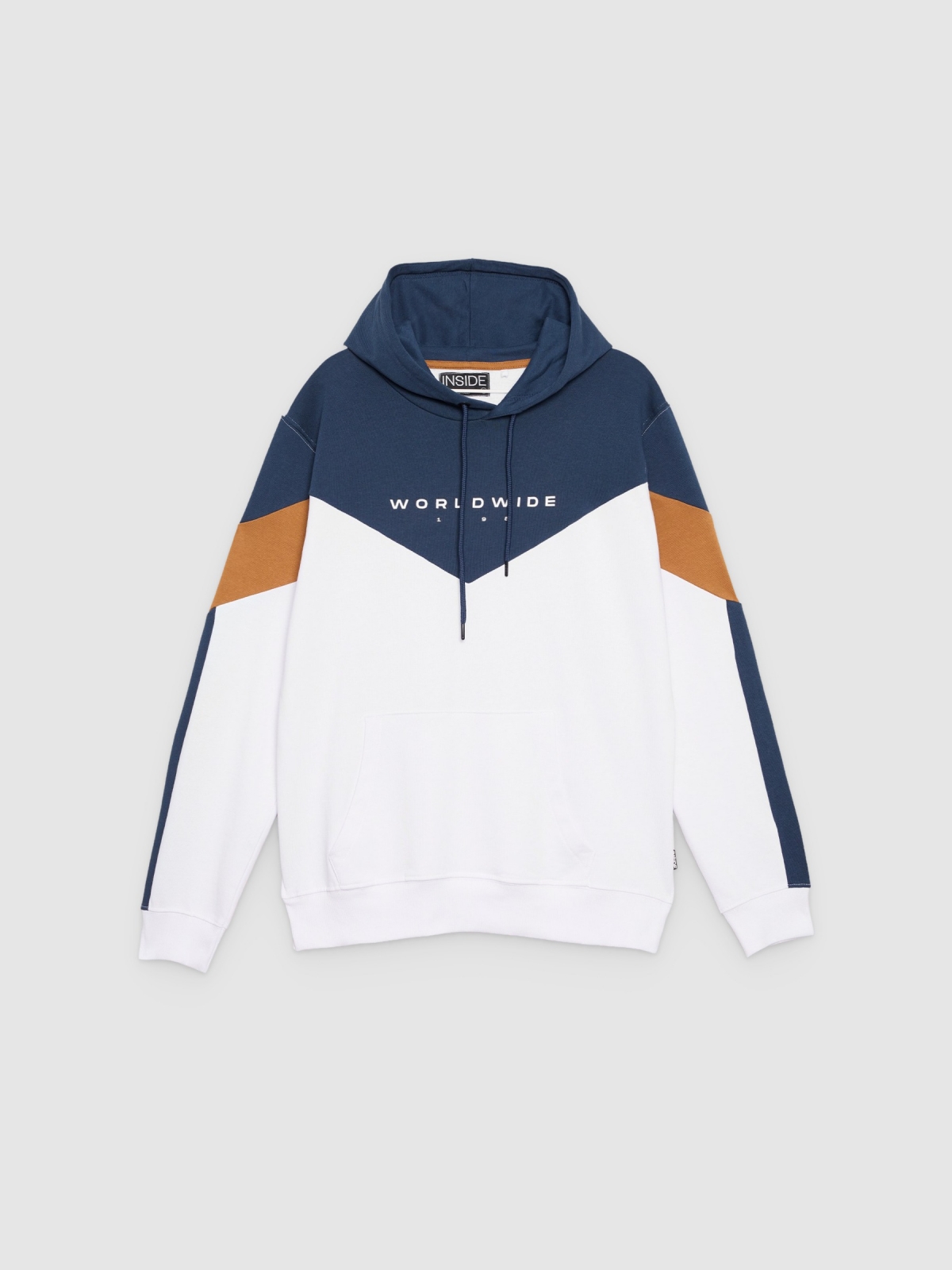 %Pto% Sudadera capucha deportiva blanco vista frontal
