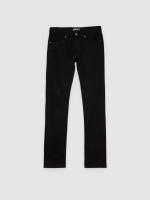 %Pto% Jeans básico de cinco bolsos preto vista frontal
