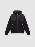 %Pto% Chaqueta capucha combinada negro vista frontal