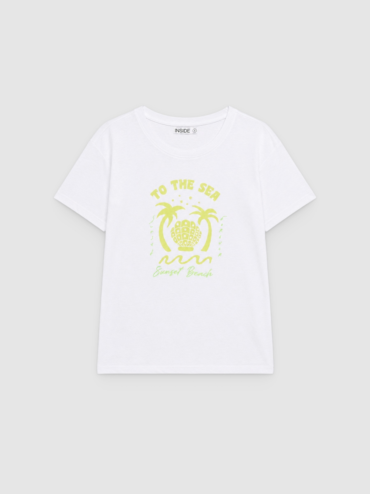 %Pto% T-Shirt To the Sea branco vista frontal