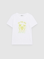 %Pto% T-Shirt To the Sea branco vista frontal