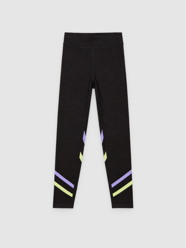  Leggings with contrasts black front view