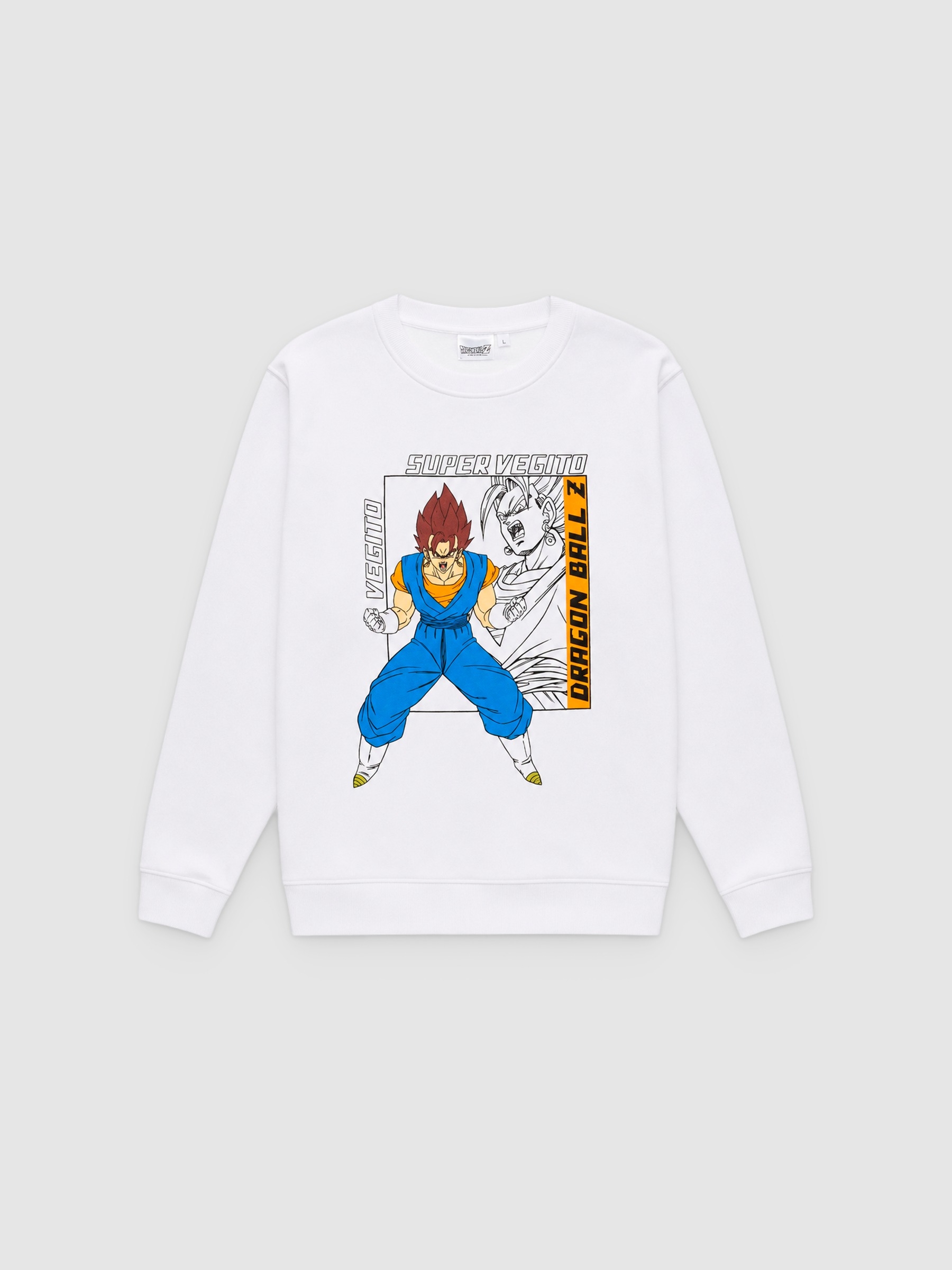 Sudadera Dragon Ball blanco vista media frontal