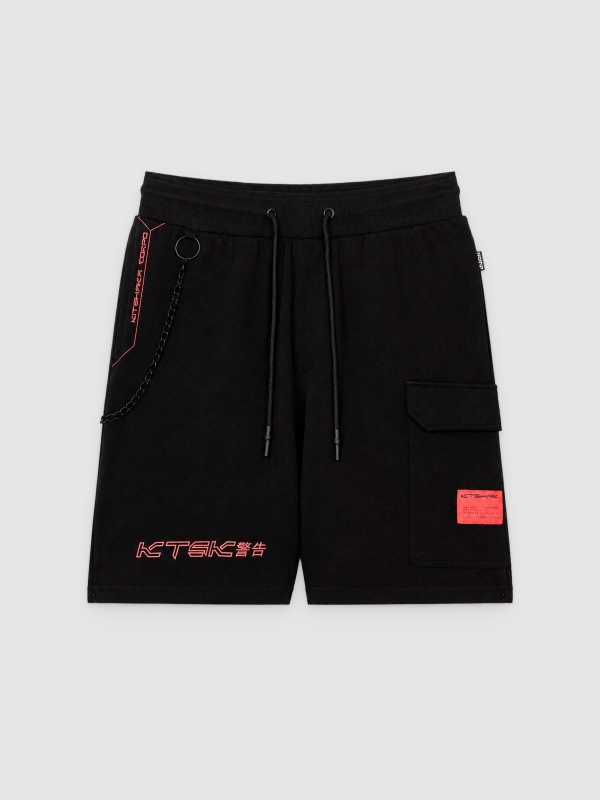  Bermuda jogger texto negro vista frontal