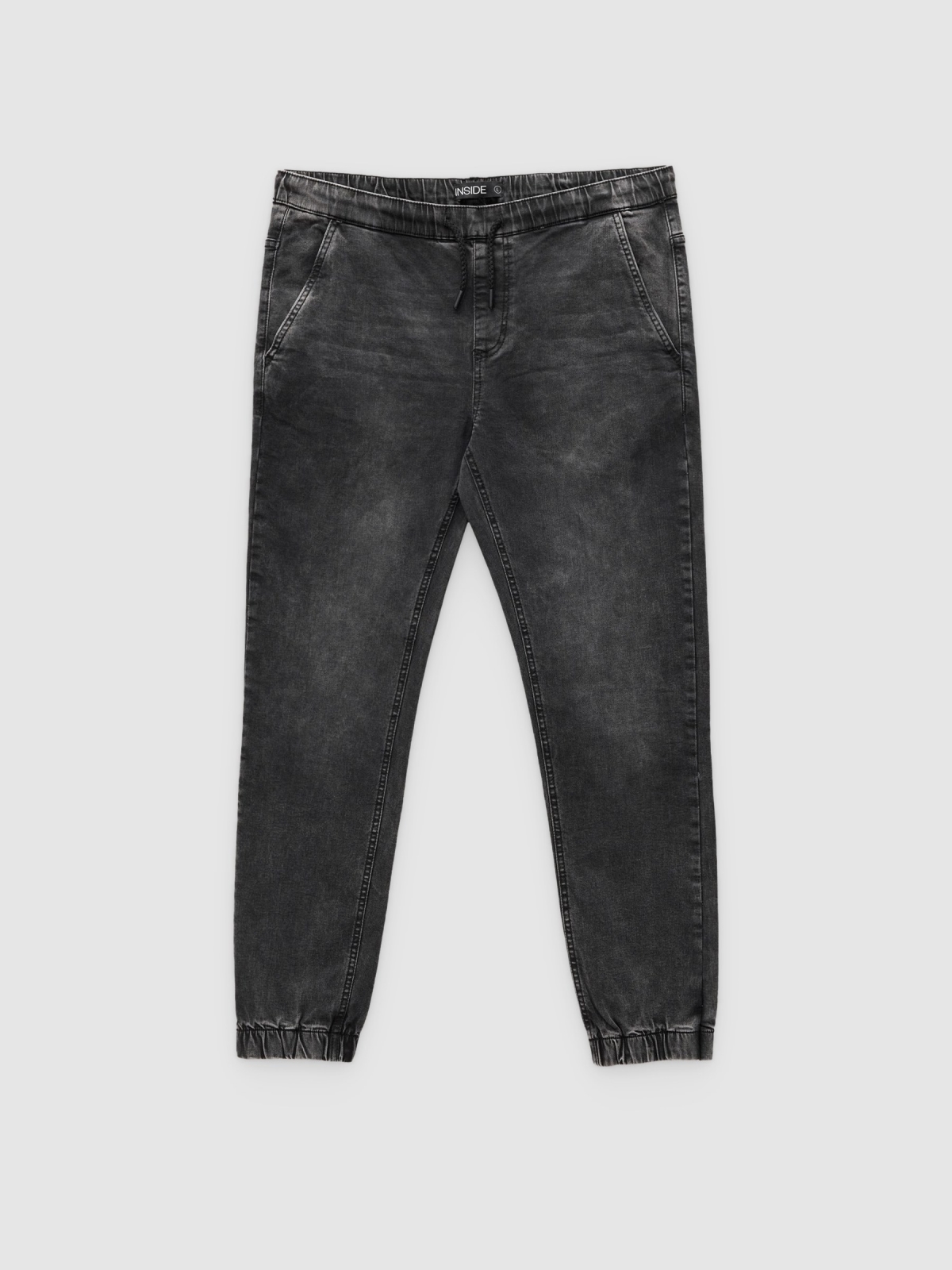 %Pto% Calças de Jogger preto vista frontal