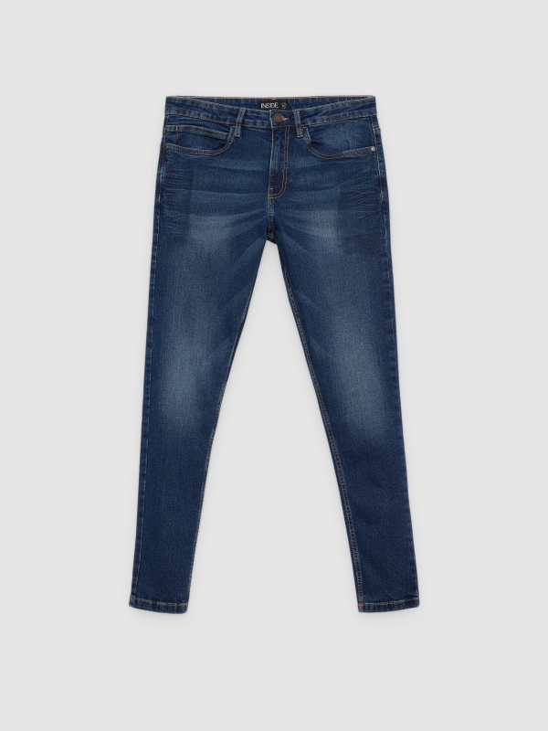  Jeans skinny desgastado azul vista frontal