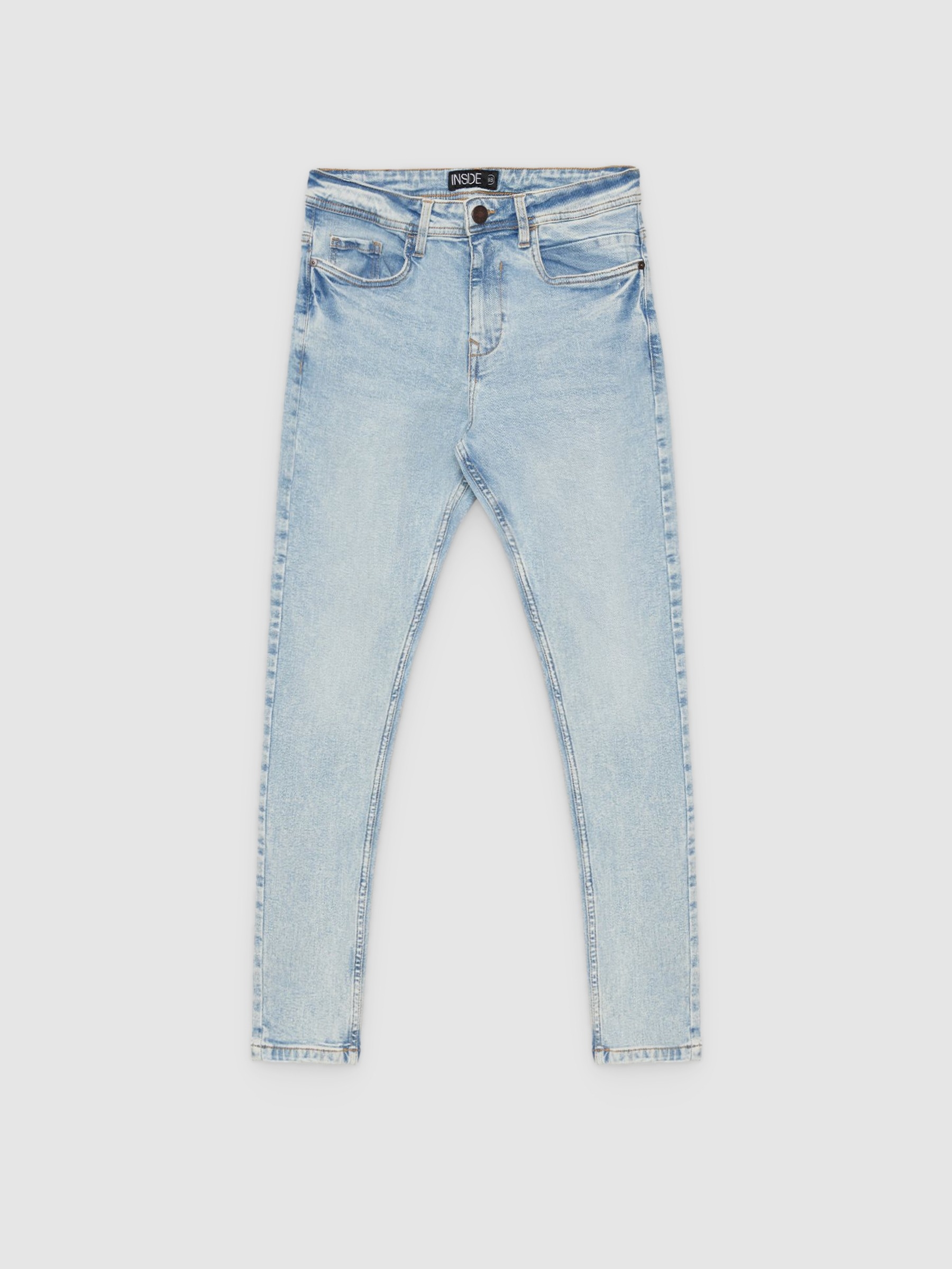 Jeans skinny denim claro azul vista general frontal