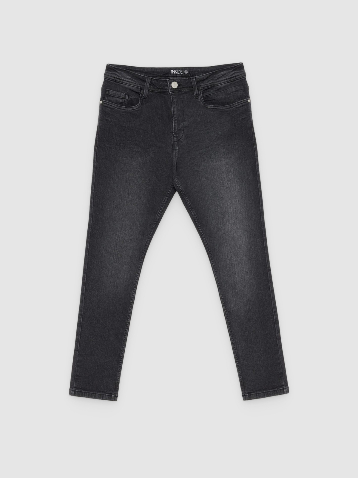 %Pto% Jeans skinny escuras preto vista frontal
