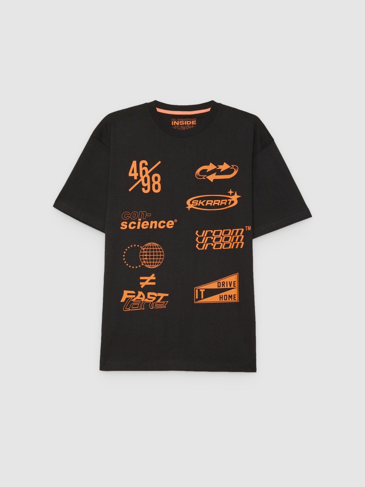 %Pto% Basic long sleeve black t-shirt black front view
