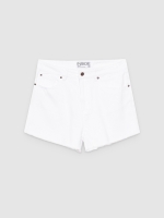 %Pto% Five-pocket twill shorts white front view