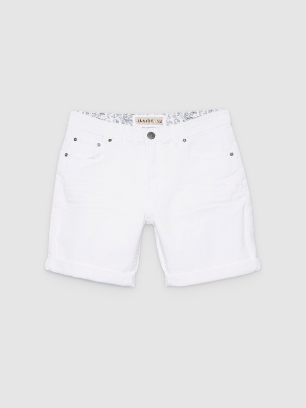  Five-pocket Bermuda white front view