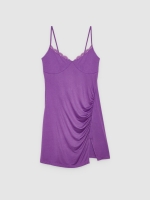 %Pto% Vestido mini lila lila vista frontal