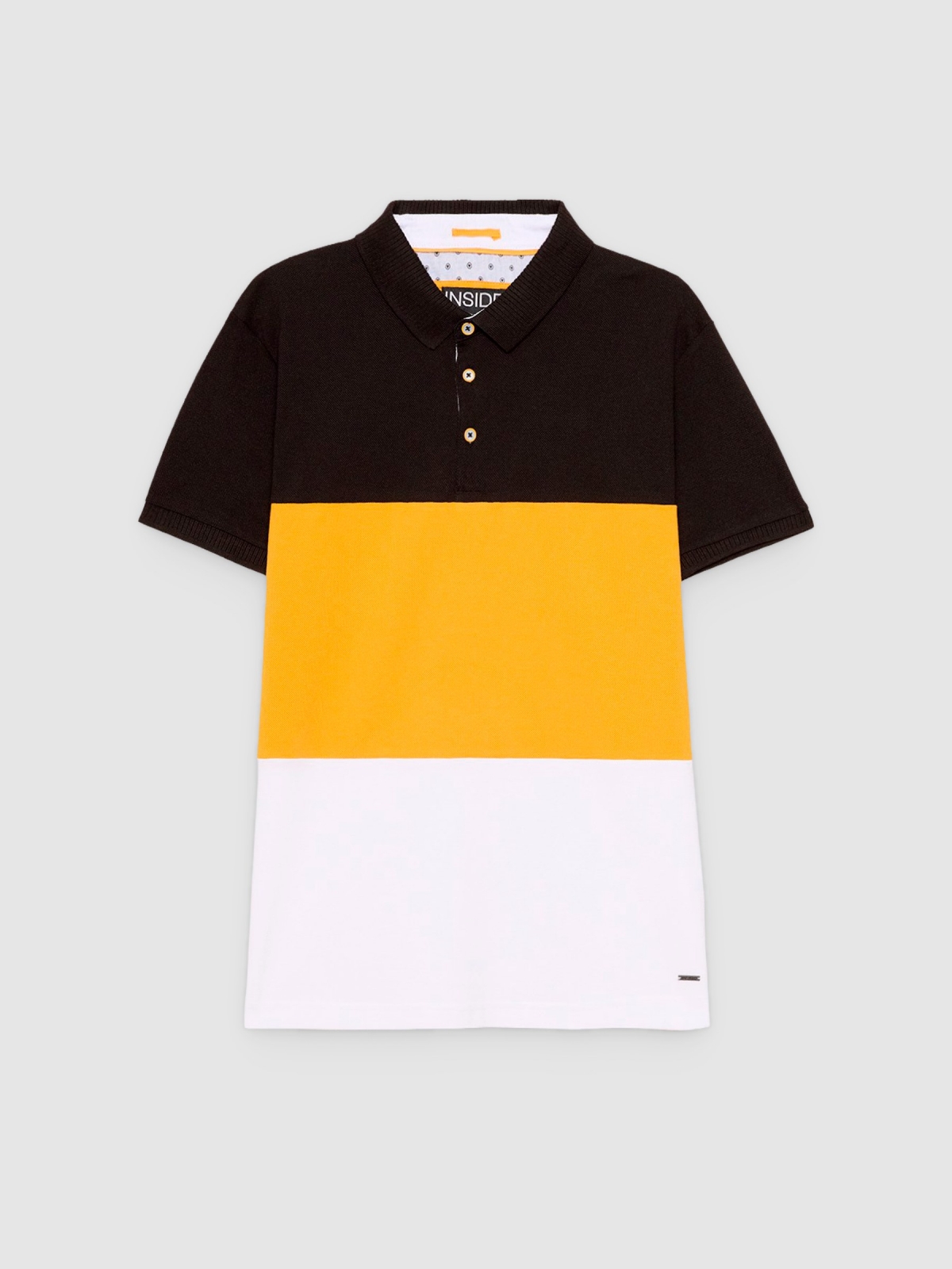 %Pto% Polo Color Block negro vista frontal