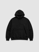 %Pto% Sudadera básica con capucha negro vista frontal