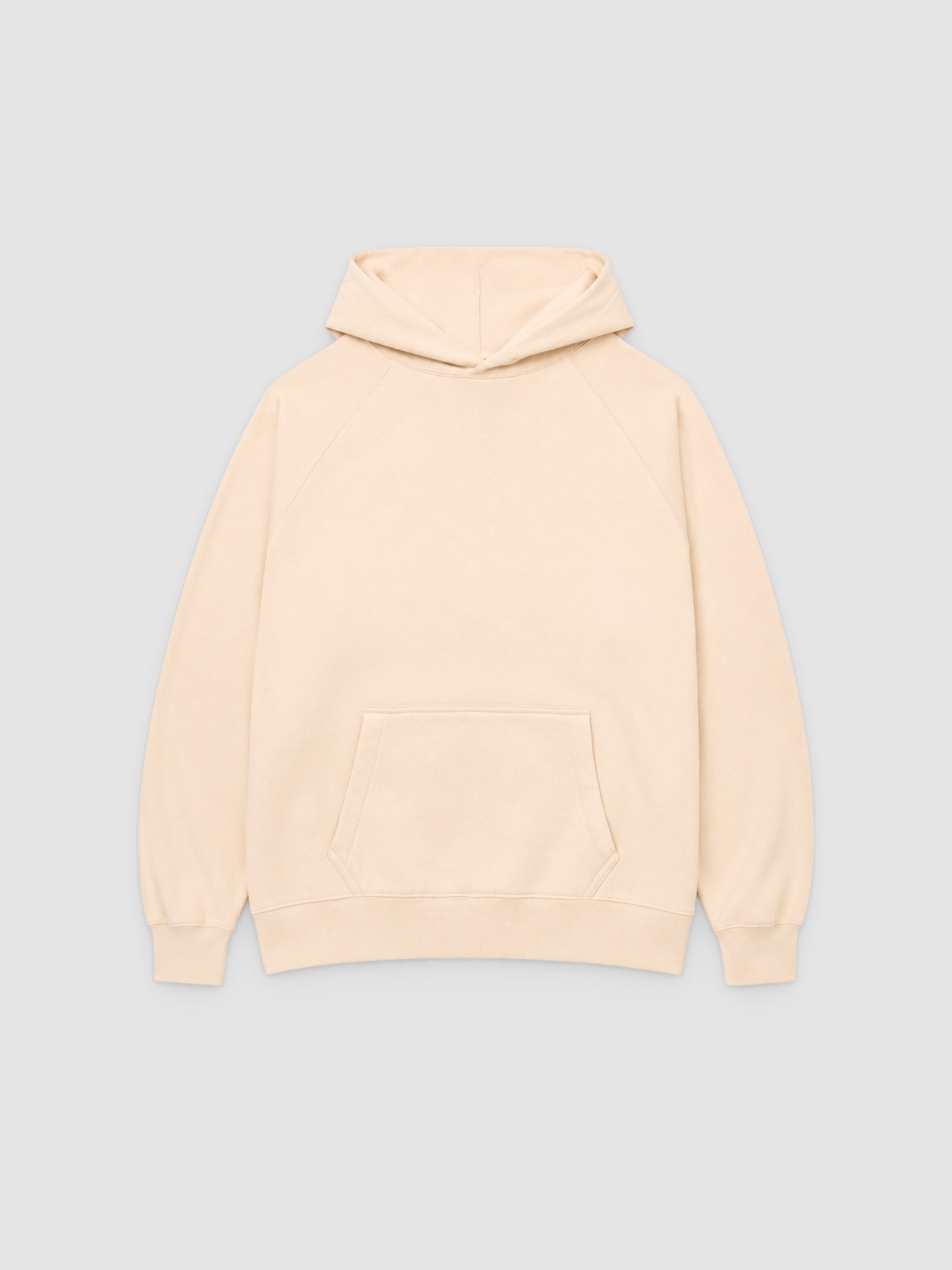 %Pto% Basic hoodie sand front view