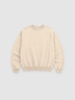 %Pto% Sweatshirt round neck sand front view