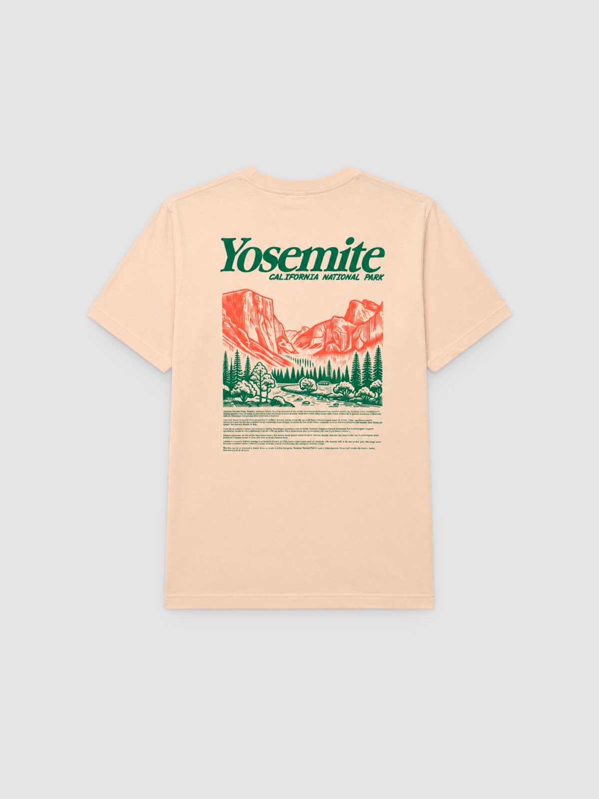 Camiseta estampado Yosemite crudo vista trasera