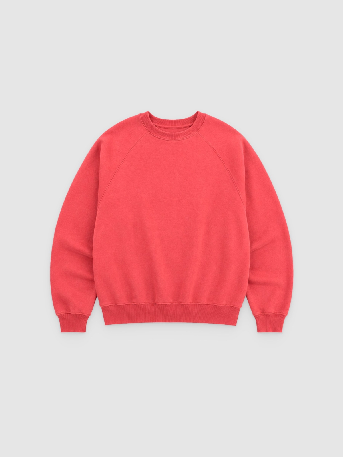 %Pto% Sweatshirt de gola redonda vermelho mineral vista frontal