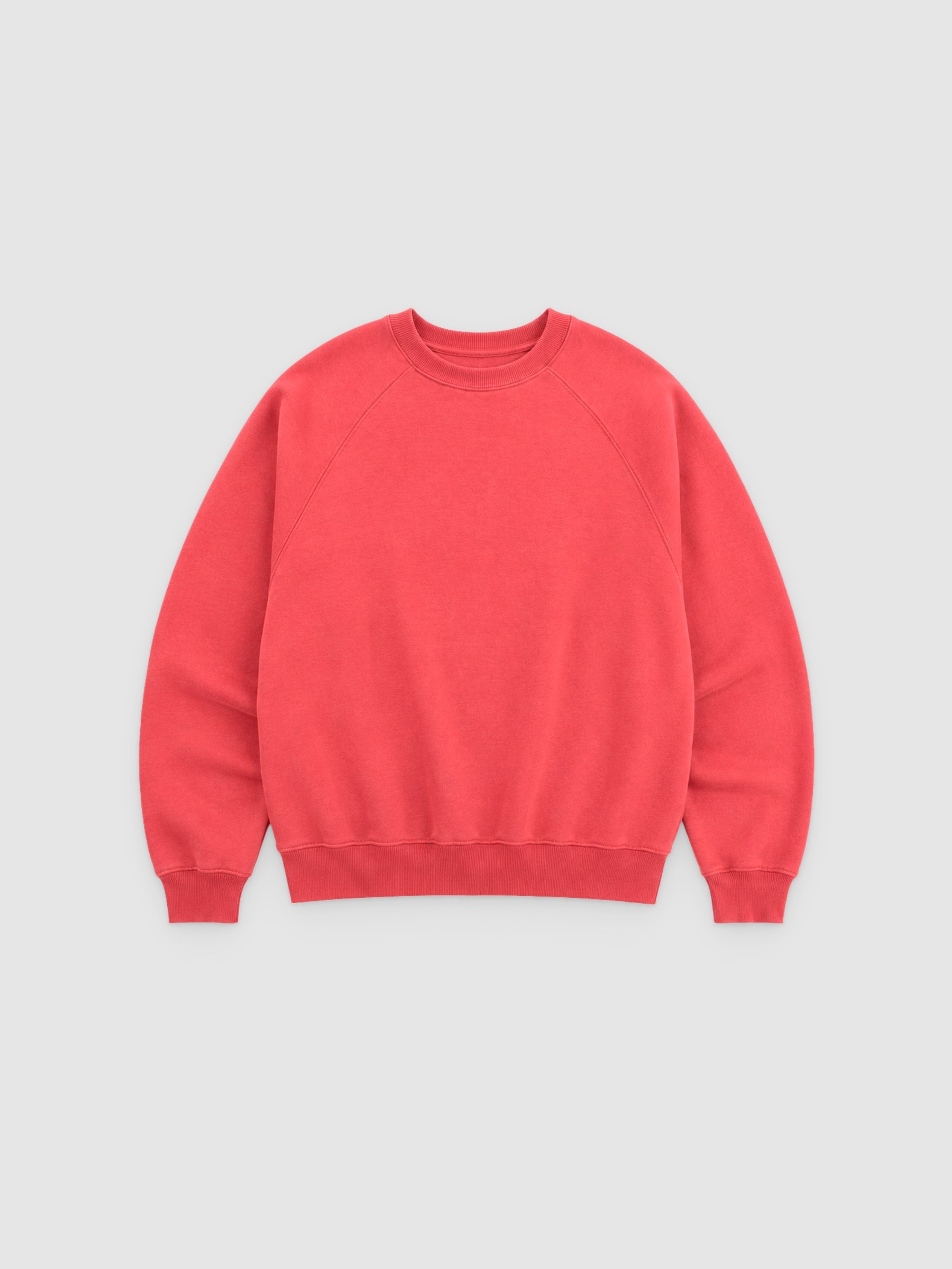 Sweatshirt de gola redonda vermelho mineral vista meia frontal