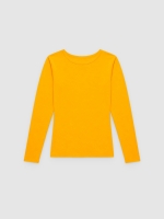 %Pto% Basic plain T-shirt yellow front view