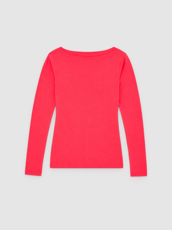  Basic plain T-shirt red front view