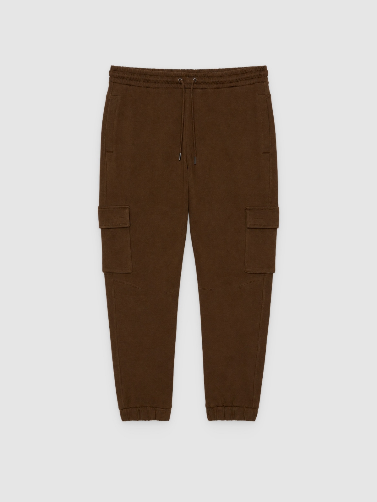%Pto% Calça jogger esportiva marrom vista frontal