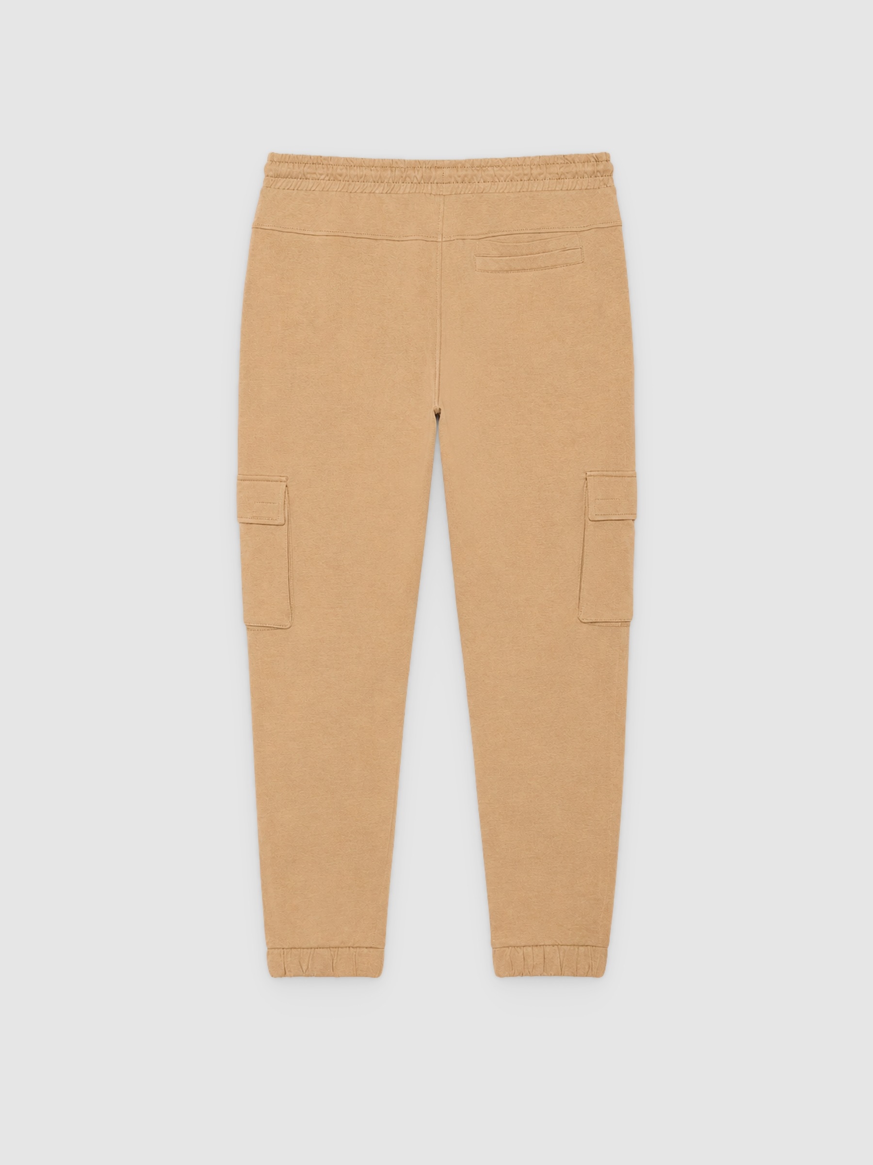 Pantalón jogger deportivo beige vista general frontal