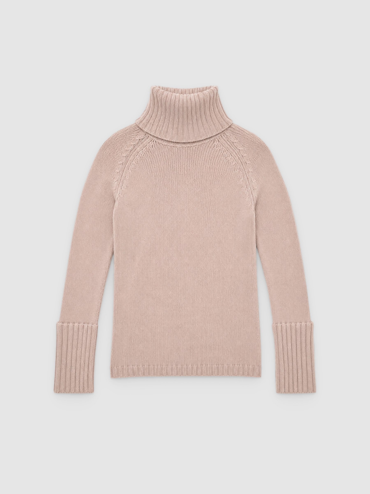%Pto% Basic turtleneck sweater sand front view